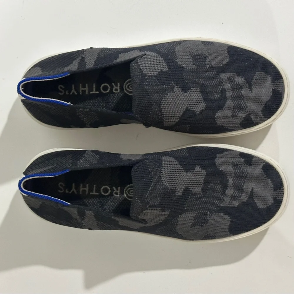 Rothy’s‎ Camo Slip-On Sneakers Minimal Athleisure Everyday Flats Sz 5.5